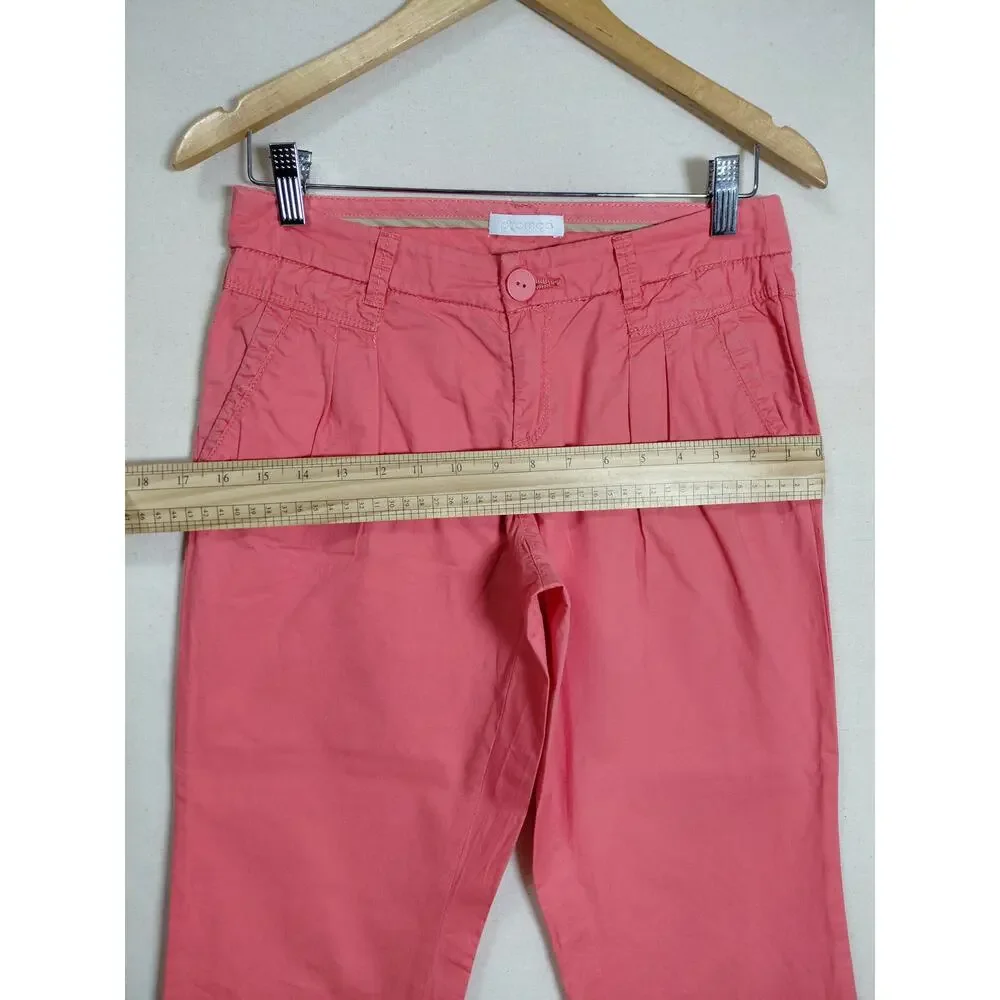 Promod 224-14 Pink Tapered Chino Pants Women Size 4